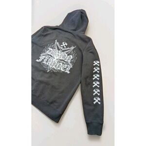 Dixxon Flannel Sweater Size Large Black Workwear Full Zip *FLAW*